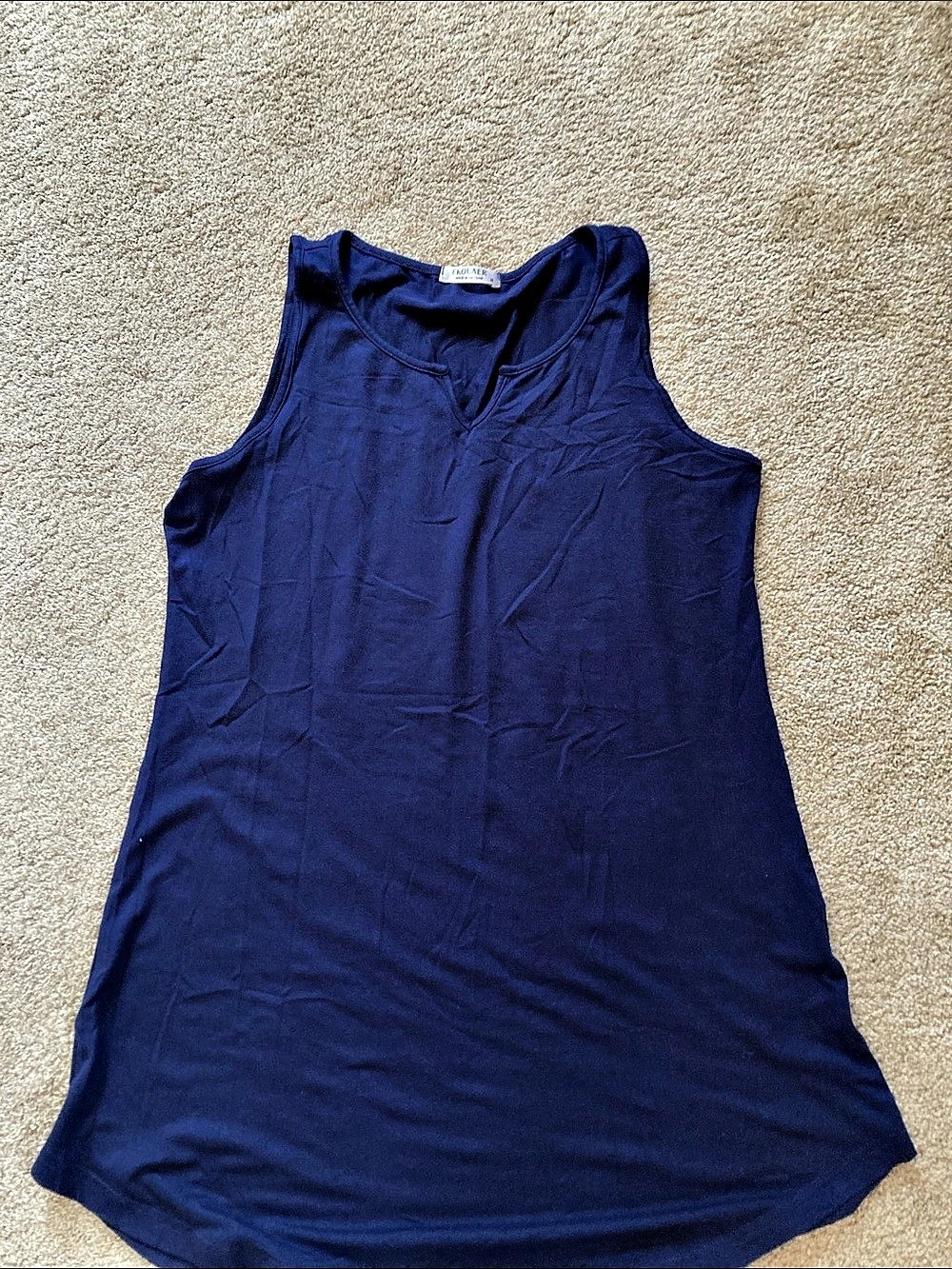 Ekouaer Blue Tank nightgown Size Medium Like New